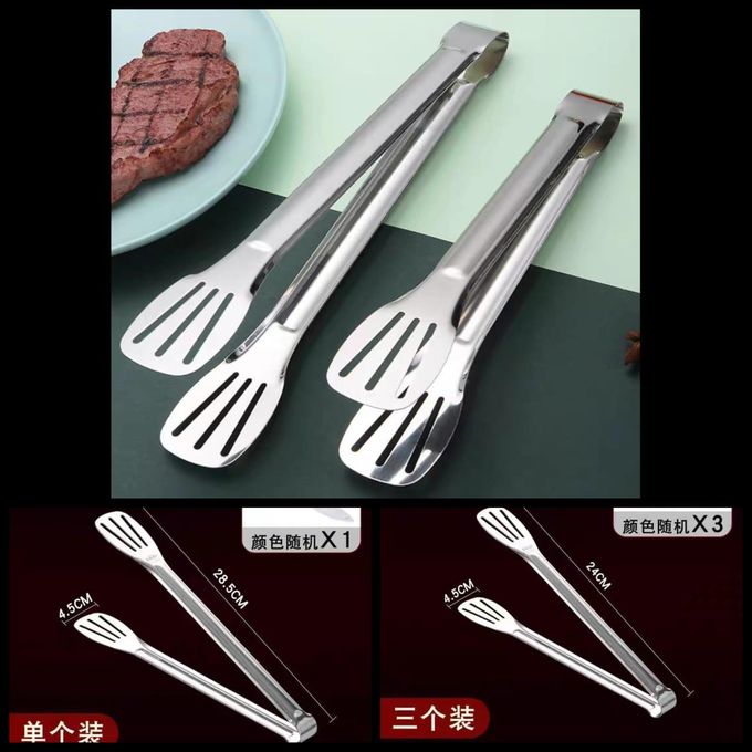 Food Grade Stainless Steel Food Tongs, Kitchen Pliers For Holding Barbecue, Bread And Salad.
