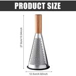 Kitchen Cone Grater, Multifunction Grater for Cheese, Spices, Vegetables, Shaped Cheese Grater Vertical Cheese Grater