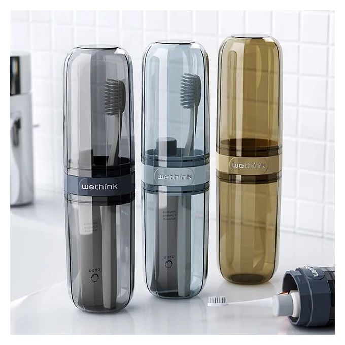 Toothbrush Case for Travel & Home – Antibacterial Toothbrush Holder for Adults & Kids | Portable Toothbrush Cover Box for Germ Protection – Compact, Reusable Storage