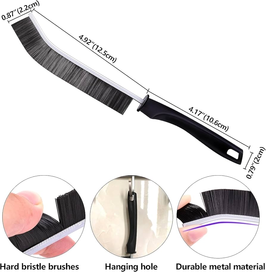 2Pcs Gap Cleaning Brush, Hard Bristle Brush for Cleaning, Crevice Cleaning Tool Multifunctional Brushes for Household Use, Household Cleaning Tool Small Cleaning Brush for Shutter Door Window