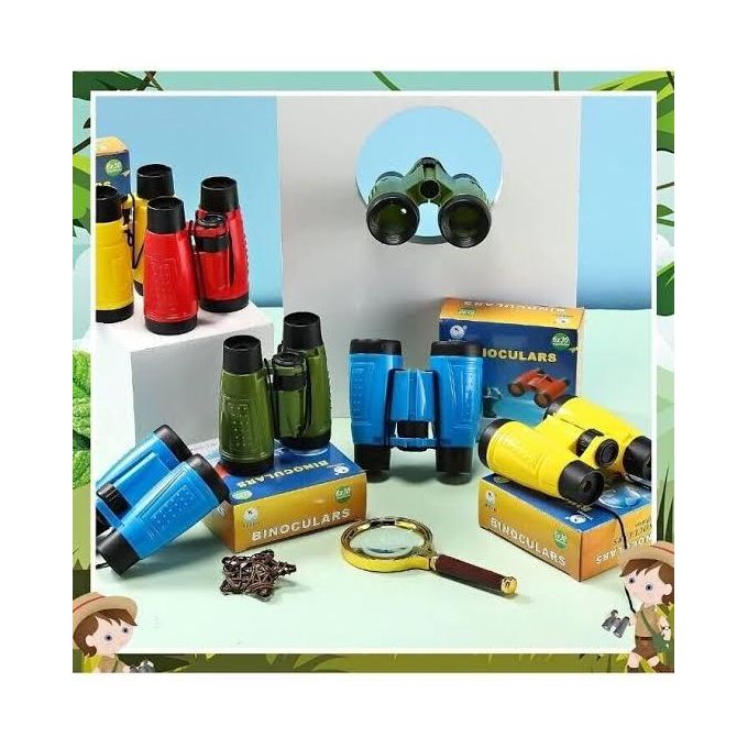 Deekin 16 Toy Binoculars with Neck String Learning Novelty Binocular Bulk Jungle Safari Hunting Party Favor for Explorer Gifts Bird Watching Camping Hunting