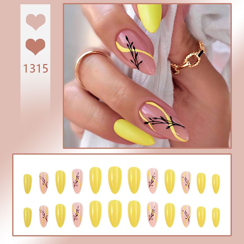 24 PCS Reusable Press-On Nails Kit - Full Cover False Nail Tips with Jelly Stickers, Easy to Apply, Long-Lasting, Perfect for Makeup Accessories