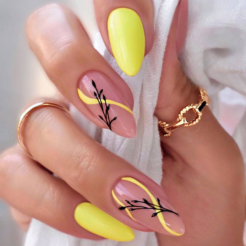 24 PCS Reusable Press-On Nails Kit - Full Cover False Nail Tips with Jelly Stickers, Easy to Apply, Long-Lasting, Perfect for Makeup Accessories
