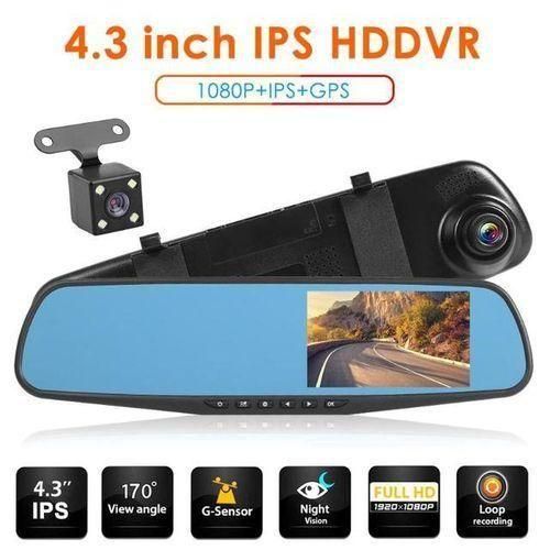 Dashboard Camera 4.3 Inch HD Car DVR Video Recorder Night Vision Sensor