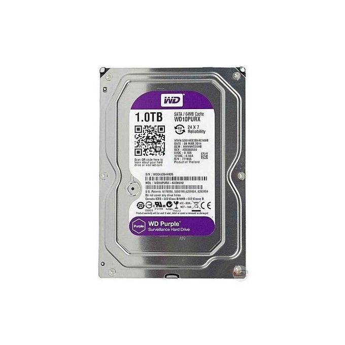 WD 1TB Surveillance Hard Disk 'Purple' -3.5 Inch For CCTV Or Desktop