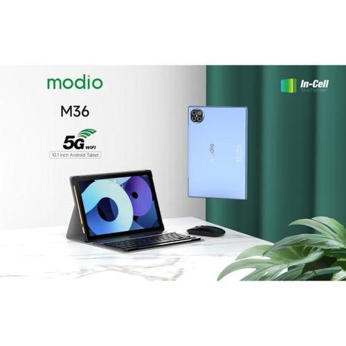 Modio M36 Tablet PC 12GB RAM 512GB ROM Virtual Storage 10.1 Inches In Cell, Dual Sim, Dual Cameras, Wireless Keyboard And Mouse, Flip Case Cover-Gold