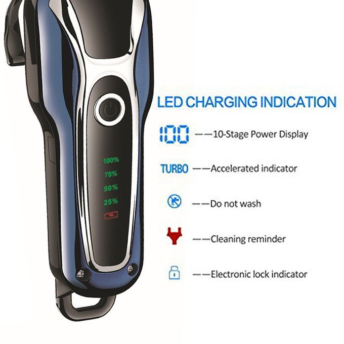 SURKER Mens Hair Clipper Professional Hair Trimmer Barber Clipper Set Beard Trimmer Cordless Hair Cutting Grooming Kit LED Charging Indicator  (SK-803)