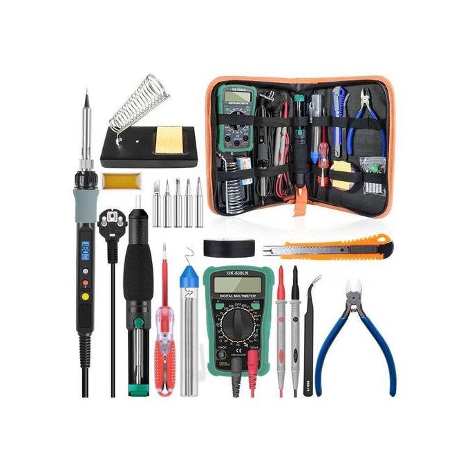 90W Soldering Iron Kit, with Adjustable simplifed Temperature Soldering-Iron Gun Kit Welding Tool with High-definition LCD screen display,  Easy-to-read temperature display