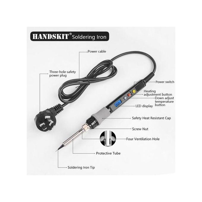90W Soldering Iron Kit, with Adjustable simplifed Temperature Soldering-Iron Gun Kit Welding Tool with High-definition LCD screen display,  Easy-to-read temperature display