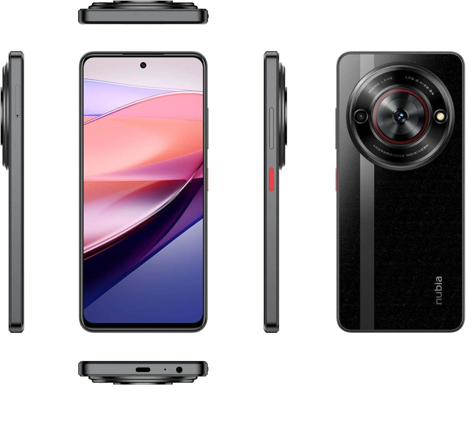 ZTE Nubia Focus 5G  Dual Sim ,14GB RAM, 256GB ROM, With 108MP Big, Bold, And Impressive Camera, 5000mAh Battery, Android 13 -Unlocked  Black, Excellent Condition, Free Phone case, Screen Protector