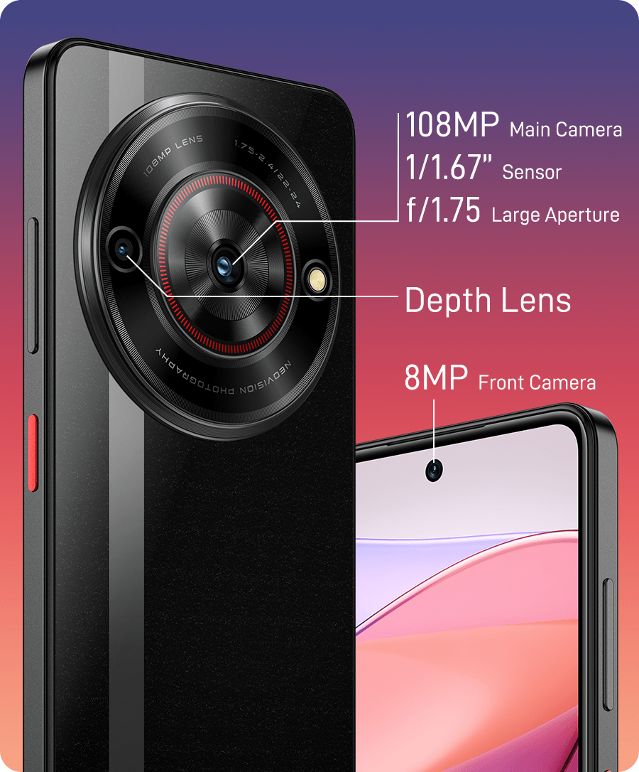 ZTE Nubia Focus 5G  Dual Sim ,14GB RAM, 256GB ROM, With 108MP Big, Bold, And Impressive Camera, 5000mAh Battery, Android 13 -Unlocked  Black, Excellent Condition, Free Phone case, Screen Protector