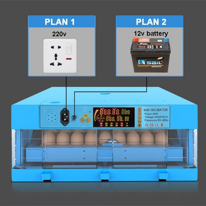 64-EGGS SOLAR AND ELECTRIC FULL AUTOMATIC INCUBATOR