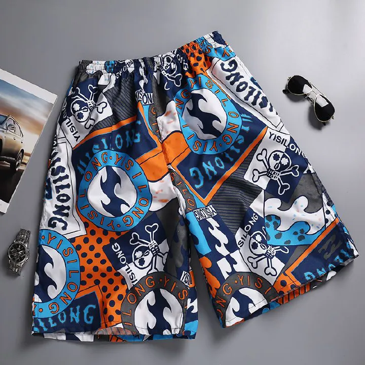 SPECIAL OFFER FROM MOMBASA 2PC Assorted Men's Style Beach Pants Sports Belt Lining Large Size Digital Print Quick Dry Board Shorts For Men