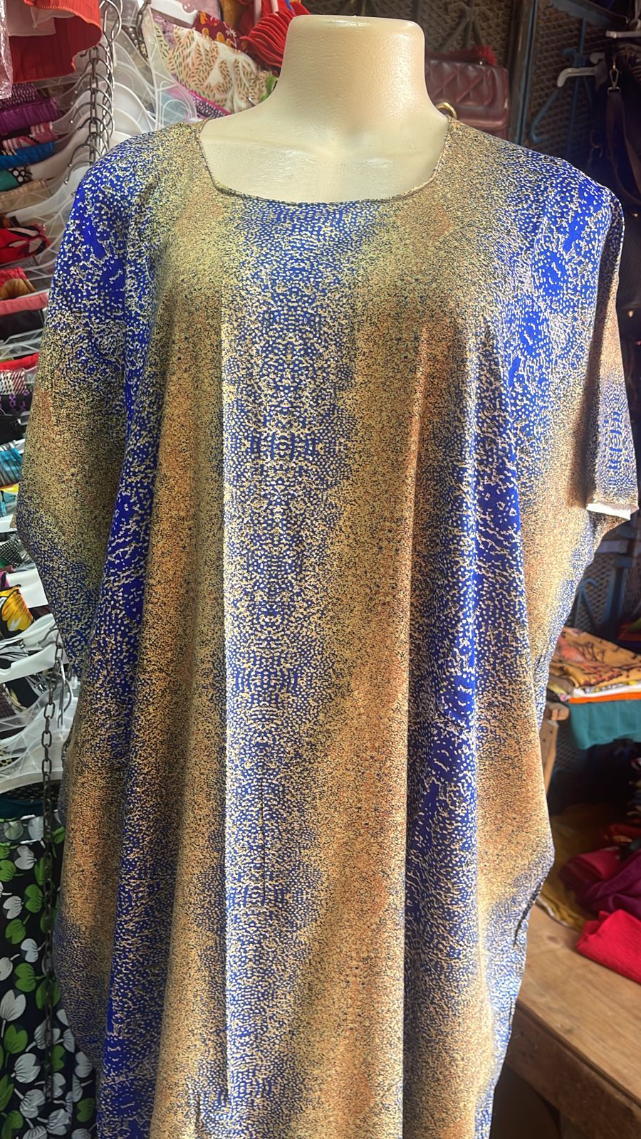 (RANDOM COLOURS) SPECIAL OFFER IN MOMBASA Fashion Cotton Freesize Maxi Dera Dress for ladies, in different colours and designs [SHORT]