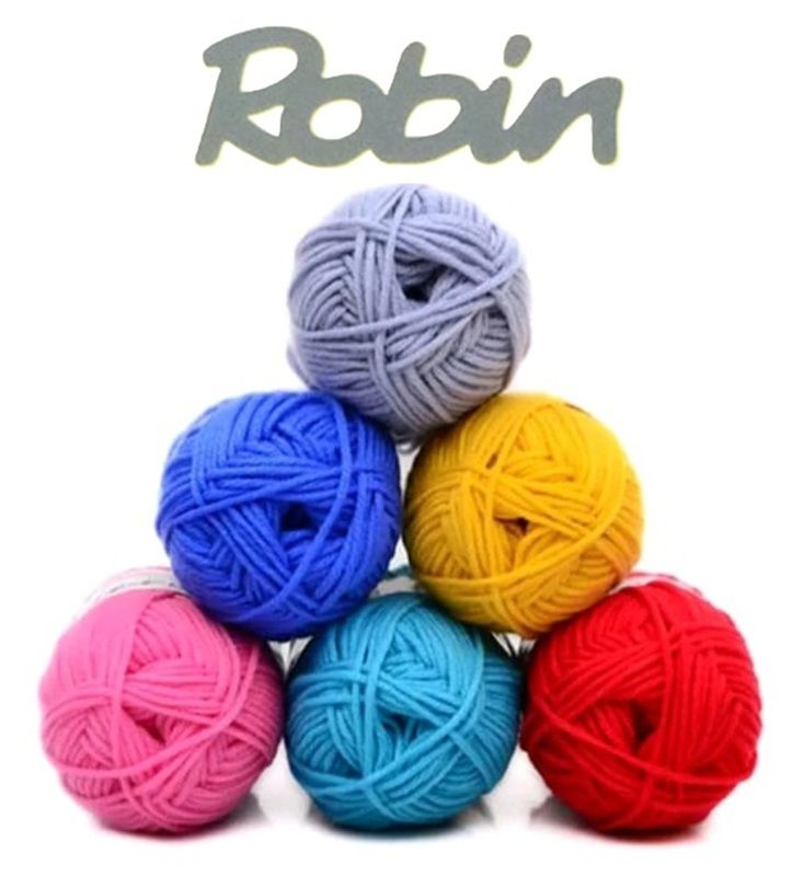 10 PCS (balls) of Small Robin creative art yarns 10cms by 15cms