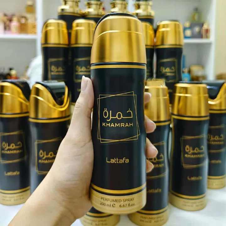 NEW ARRIVAL Khamrah Body Spray 200ml by Lattafa Khamrah Perfumed Body Spray Unisex Fragrance Suitable for Women and Men