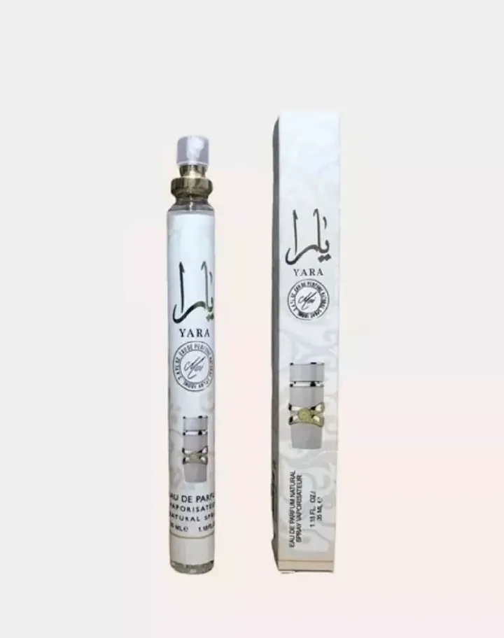 NEW ARRIVAL 1pc YARA MOI (WHITE) Pen perfume 35ml Travel Perfume – Sweet & Fresh Long-Lasting Fragrance for Men & Women (Lattafa Perfumes: Yara, Asad, Mayar / Khamrah/ Woman trillion)
