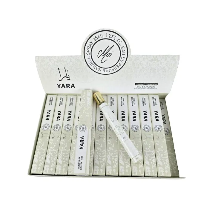 NEW ARRIVAL 1pc YARA MOI (WHITE) Pen perfume 35ml Travel Perfume – Sweet & Fresh Long-Lasting Fragrance for Men & Women (Lattafa Perfumes: Yara, Asad, Mayar / Khamrah/ Woman trillion)