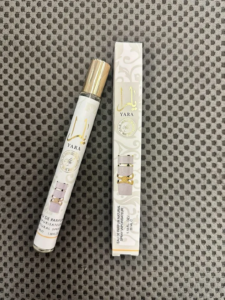 NEW ARRIVAL 1pc YARA MOI (WHITE) Pen perfume 35ml Travel Perfume – Sweet & Fresh Long-Lasting Fragrance for Men & Women (Lattafa Perfumes: Yara, Asad, Mayar / Khamrah/ Woman trillion)