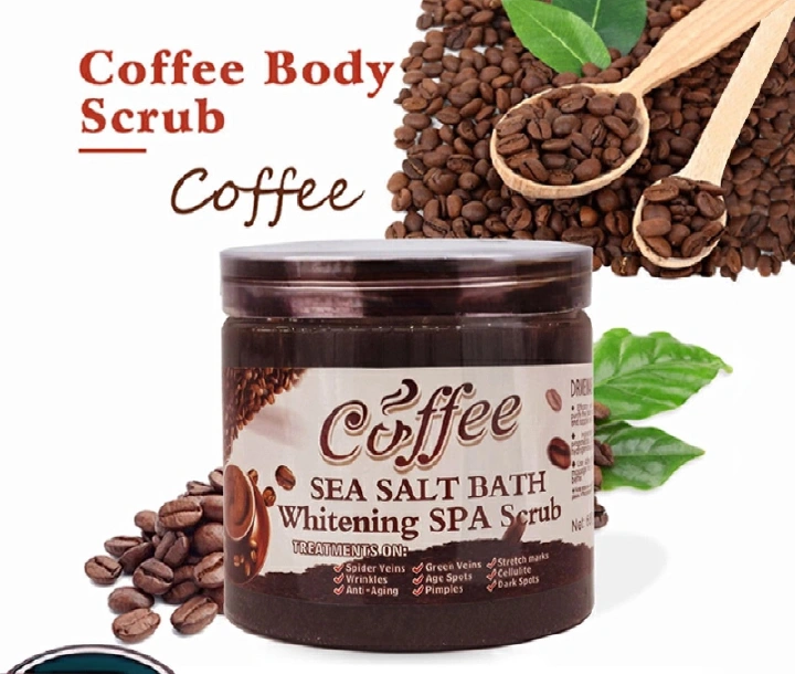 NEW ARRIVAL OFFER!! COFFEE SEA SALT BATH BRIGHTENING & WHITENING SCRUB EXFOLIATING FACE & BODY - DR MEINAIR 350g