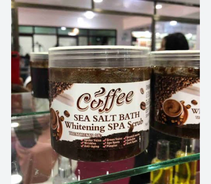 NEW ARRIVAL OFFER!! COFFEE SEA SALT BATH BRIGHTENING & WHITENING SCRUB EXFOLIATING FACE & BODY - DR MEINAIR 350g