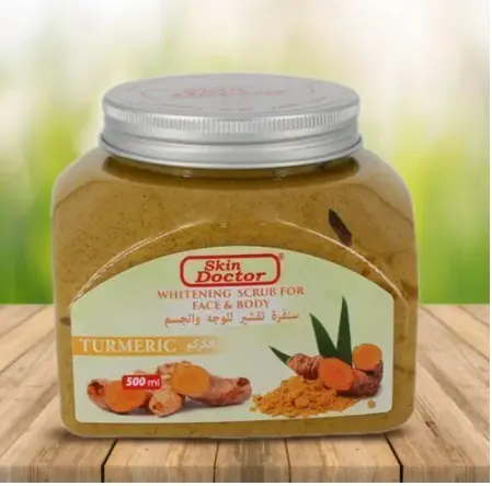 NEW ARRIVAL Skin Doctor Tumeric Face & Body Whitening Scrub - 500ml - Natural Care Skin Doctor Whitening Scrub For Face &Body - Tumeric