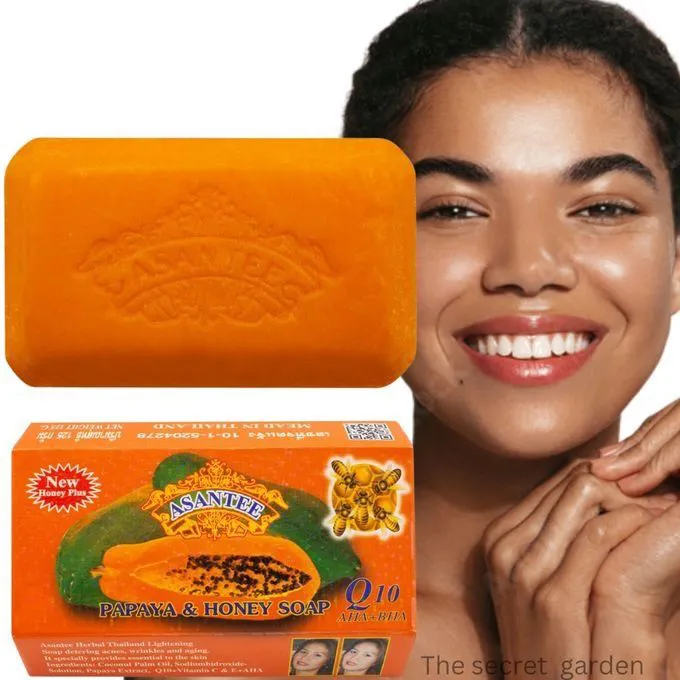 NEW ARRIVAL (Pack of 2) Original Asantee Papaya And Honey Anti Acne Soap - 125gX2 – Nourishing, Natural Skincare for Smooth & Glowing Skin**Asante soap