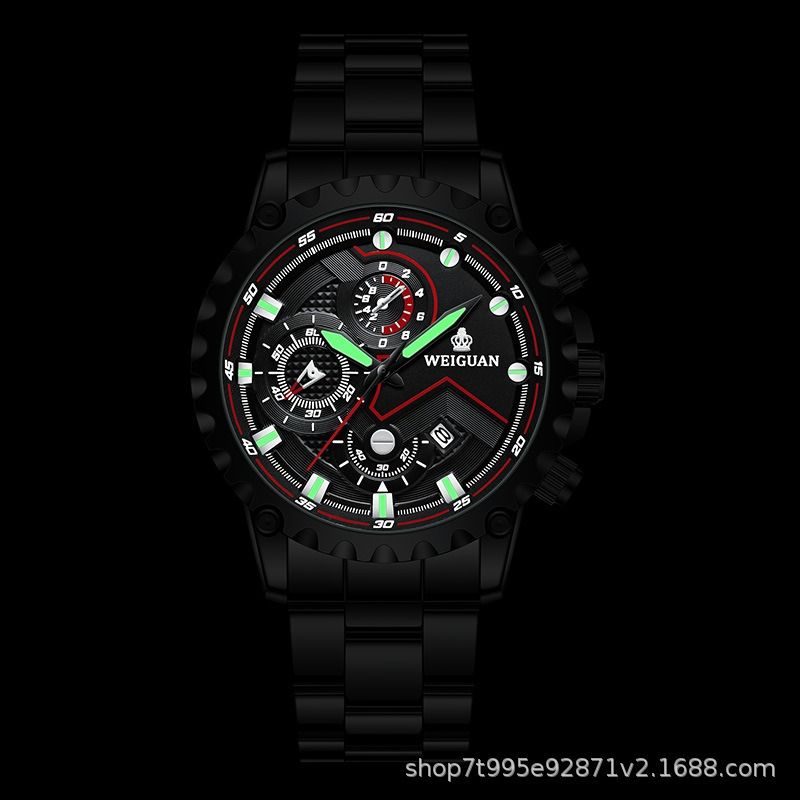 2024 African fashion cross-border foreign trade new black ader watch men's automatic quartz genuine waterproof luminous men's watch