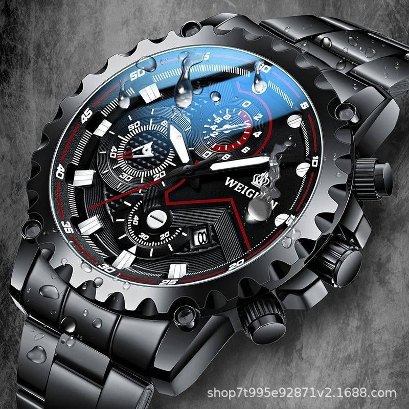 2024 African fashion cross-border foreign trade new black ader watch men's automatic quartz genuine waterproof luminous men's watch