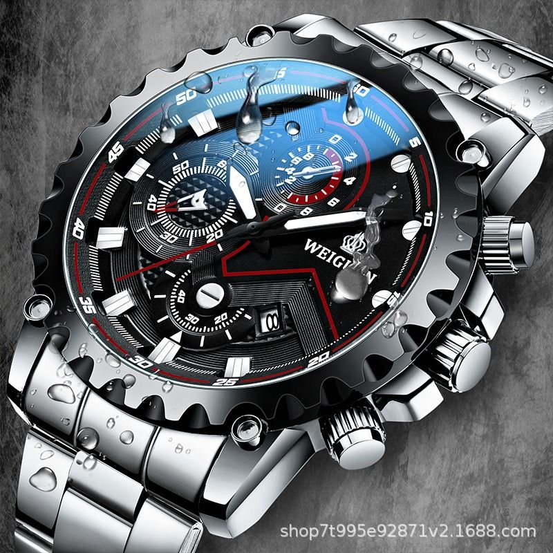 2024 African fashion cross-border foreign trade new black ader watch men's automatic quartz genuine waterproof luminous men's watch