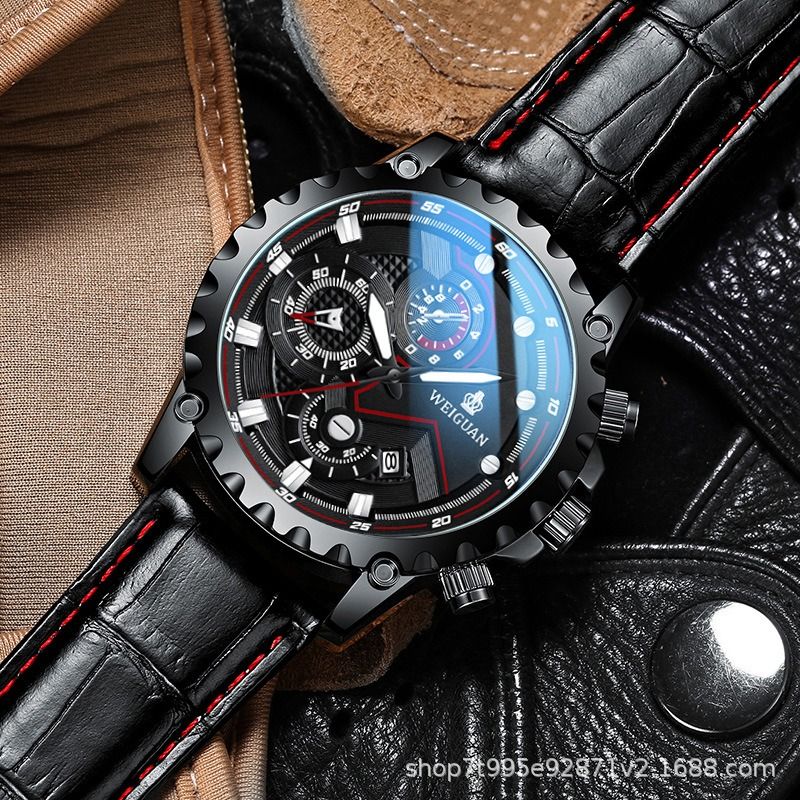2024 African fashion cross-border foreign trade new black ader watch men's automatic quartz genuine waterproof luminous men's watch