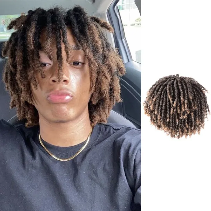 2024 African Fashion Dreads 6 inch Curly Hair Wig Spiral Fiber Spiral Mesh Dreadlocks Braided Hair