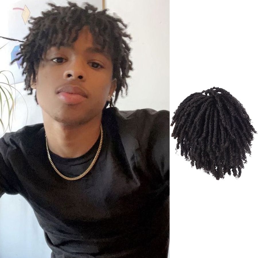 2024 African Fashion Dreads 6 inch Curly Hair Wig Spiral Fiber Spiral Mesh Dreadlocks Braided Hair
