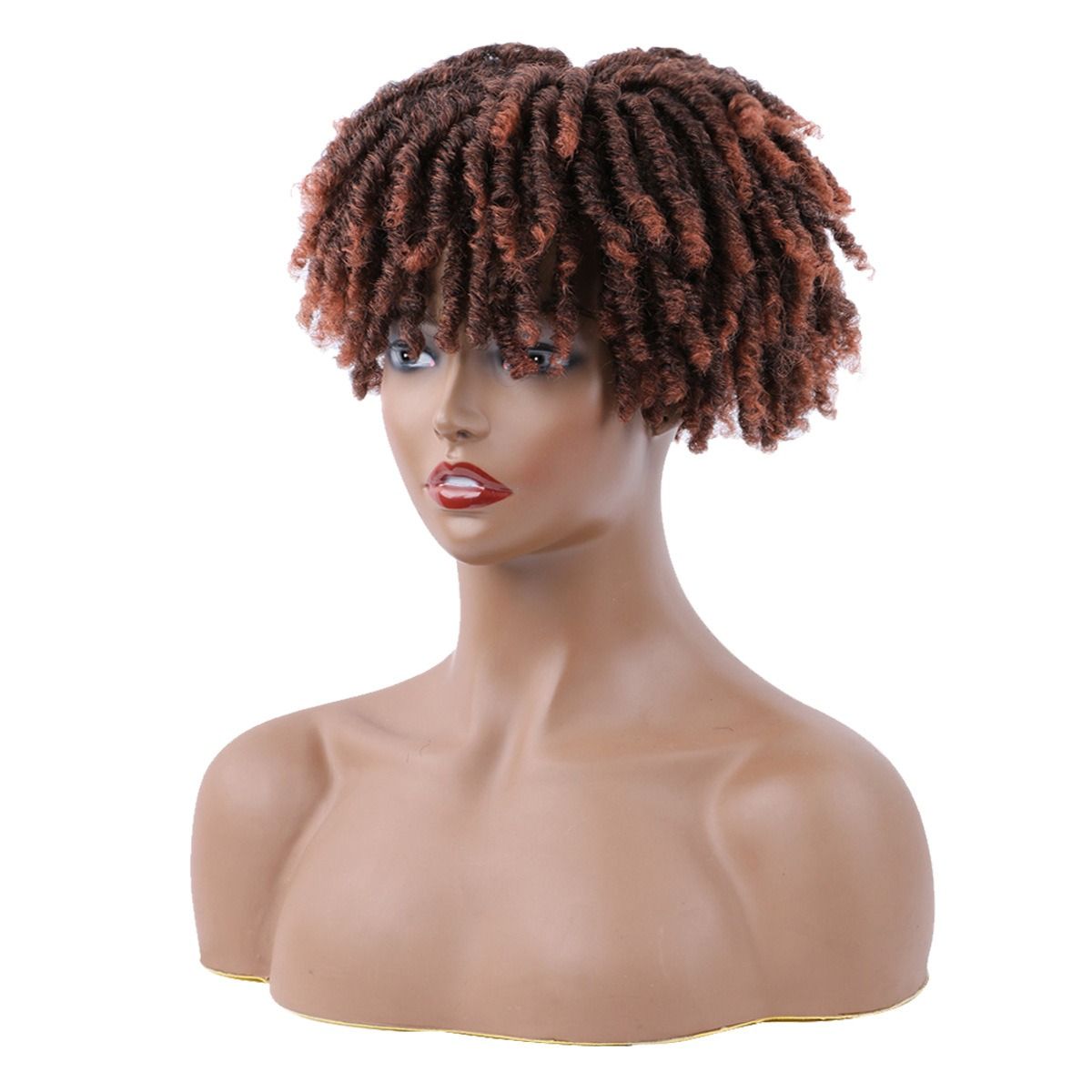2024 African Fashion Dreads 6 inch Curly Hair Wig Spiral Fiber Spiral Mesh Dreadlocks Braided Hair