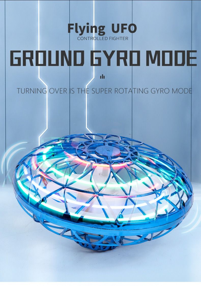 Cycloball Flying Gyro African Fashion Cross-border Hot Style Magic Roundball Flying Gyro UFO Induction Aircraft Light Suspension Ball Toy Gift