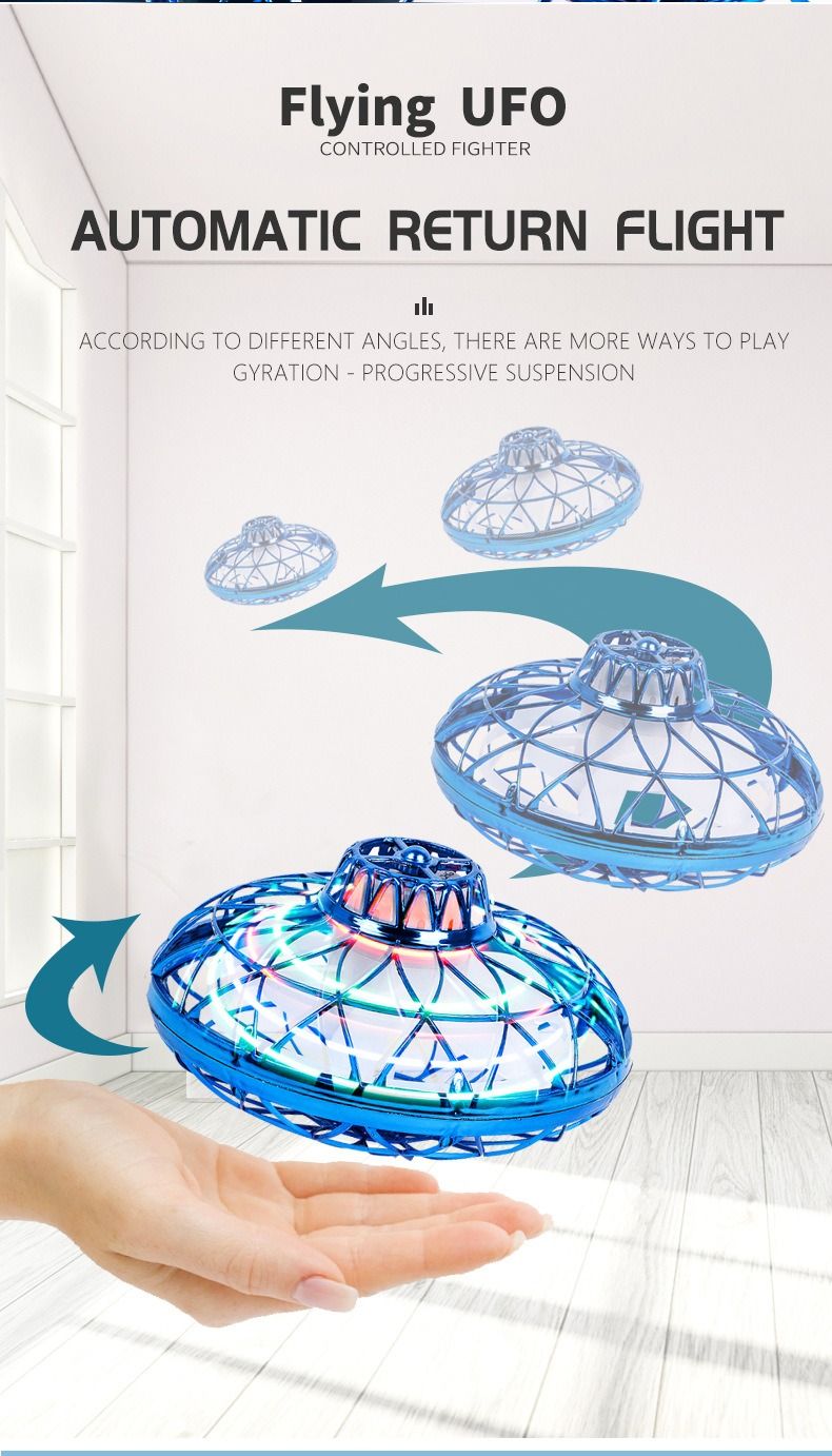 Cycloball Flying Gyro African Fashion Cross-border Hot Style Magic Roundball Flying Gyro UFO Induction Aircraft Light Suspension Ball Toy Gift