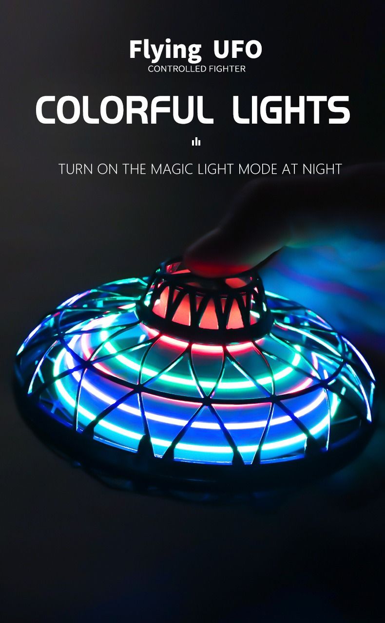 Cycloball Flying Gyro African Fashion Cross-border Hot Style Magic Roundball Flying Gyro UFO Induction Aircraft Light Suspension Ball Toy Gift