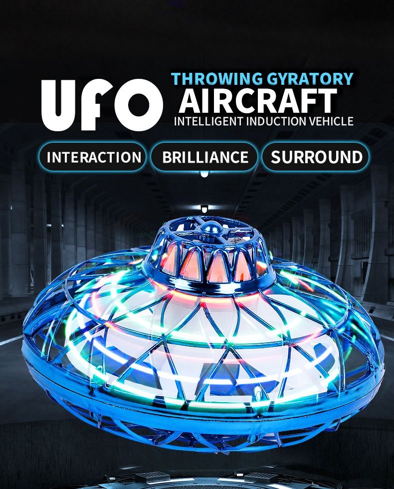 Cycloball Flying Gyro African Fashion Cross-border Hot Style Magic Roundball Flying Gyro UFO Induction Aircraft Light Suspension Ball Toy Gift