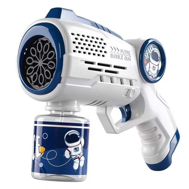 Bubble gun children space bubble gun net red astronaut fully automatic Gatling bubble machine toy