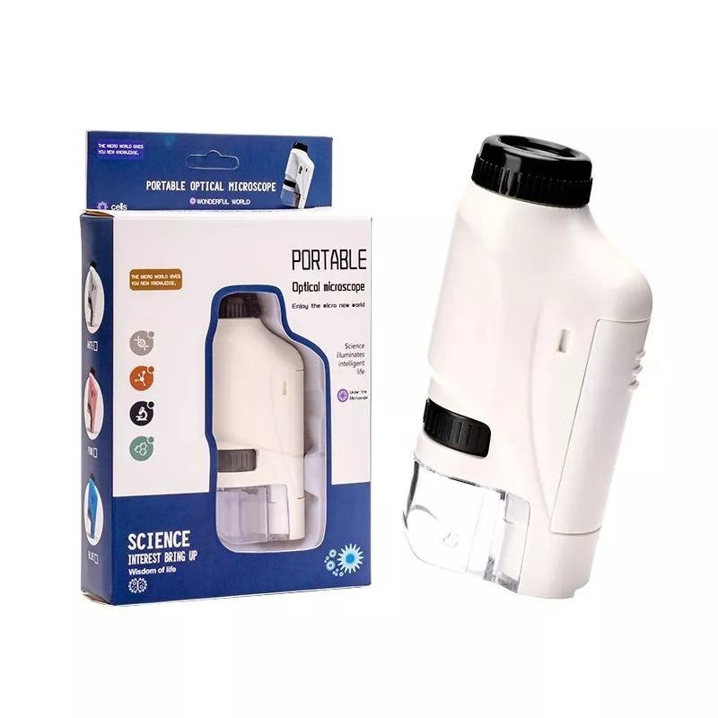 Children Handheld Portable Microscope Cross-Border Africa Hot-Selling Children Handheld Portable Microscope Optical Mini Biological Science Experimental Toy
