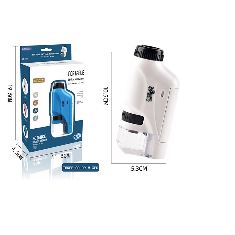 Children Handheld Portable Microscope Cross-Border Africa Hot-Selling Children Handheld Portable Microscope Optical Mini Biological Science Experimental Toy