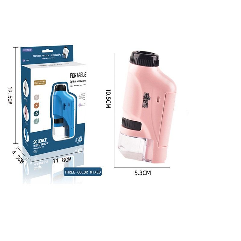 Children Handheld Portable Microscope Cross-Border Africa Hot-Selling Children Handheld Portable Microscope Optical Mini Biological Science Experimental Toy