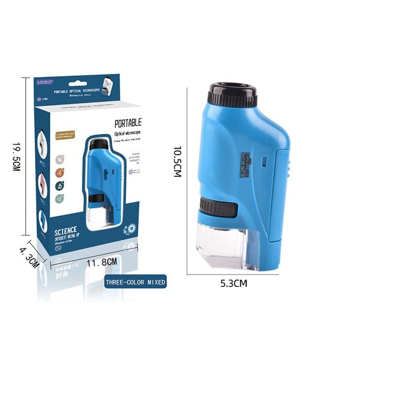 Children Handheld Portable Microscope Cross-Border Africa Hot-Selling Children Handheld Portable Microscope Optical Mini Biological Science Experimental Toy