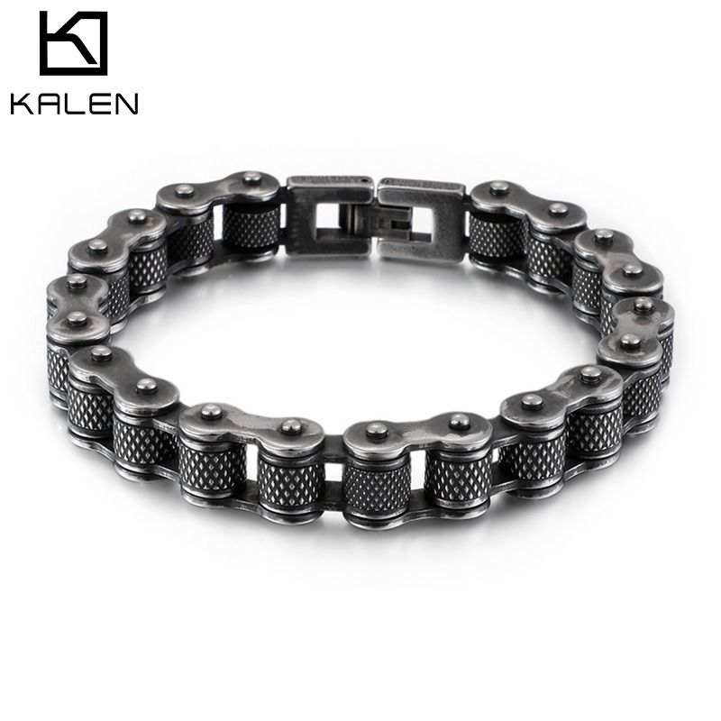 European and American fashion titanium steel bracelet casting hand jewelry wholesale contracted 316 stainless steel retro personality fashion male bracelet