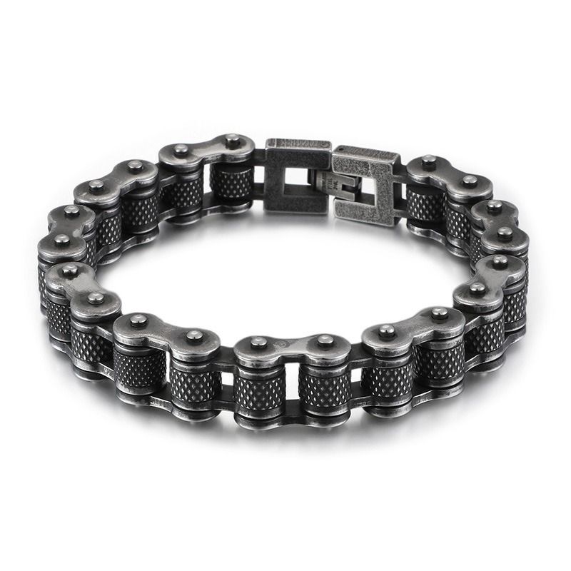 European and American fashion titanium steel bracelet casting hand jewelry wholesale contracted 316 stainless steel retro personality fashion male bracelet