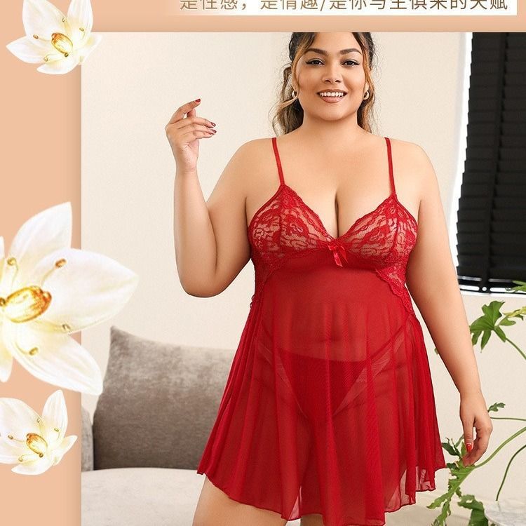 2025 PopularAfrican New Product European And American Fun Underwear Wine Red Flower Lace Hollow jumpsuit Sexy Underwear Set Strap jumpsuit Night Hot Passion Secret Gift