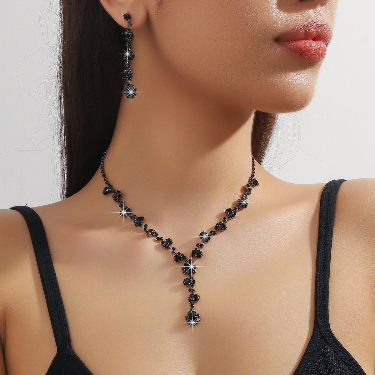Bridal accessories Necklace Bracelet earrings four-piece set/three-piece set/two-piece set Niche high-end fashion commuter jewelry set dress all matching jewelry