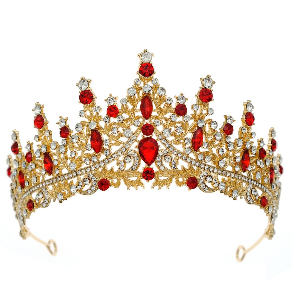 African Bridal Jewelry Three-piece Fashion Commuter Haute Couture Ball Wedding Jewelry Alloy Diamond Crown Necklace Earrings Wedding Jewelry Bridal set