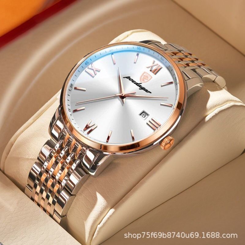 2024 Africa Automatic Movement High-grade Handsome Men's Watch  POEDAGAR Brand High Quality Gentlemen's Movement Watch Genuine Nightlight 30M Waterproof Calendar High-End Handsome Fashionable