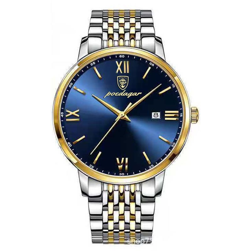 2024 Africa Automatic Movement High-grade Handsome Men's Watch  POEDAGAR Brand High Quality Gentlemen's Movement Watch Genuine Nightlight 30M Waterproof Calendar High-End Handsome Fashionable